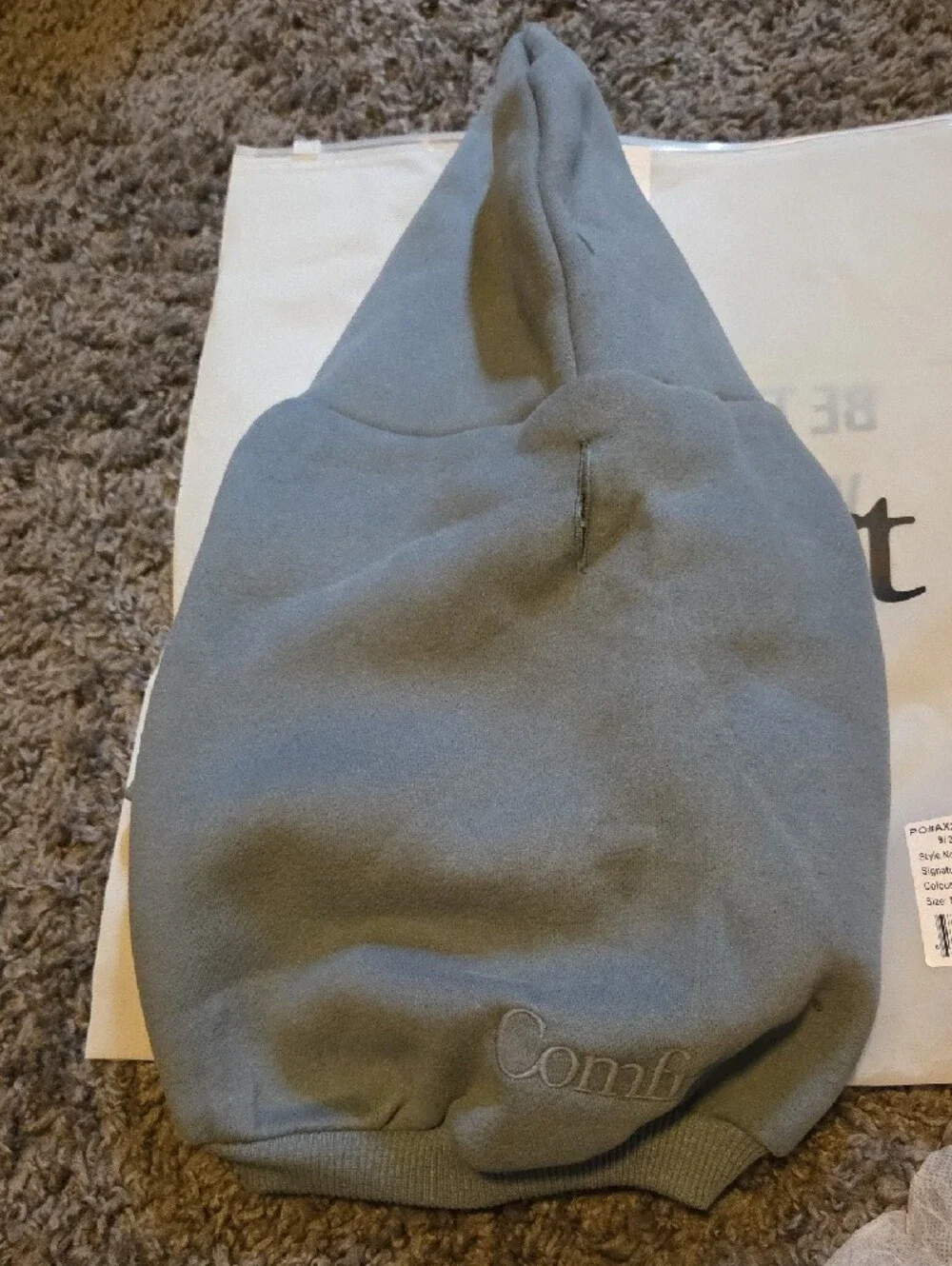 NWT Comfrt Signature Paw Dog Hoodie Sky Blue Size M